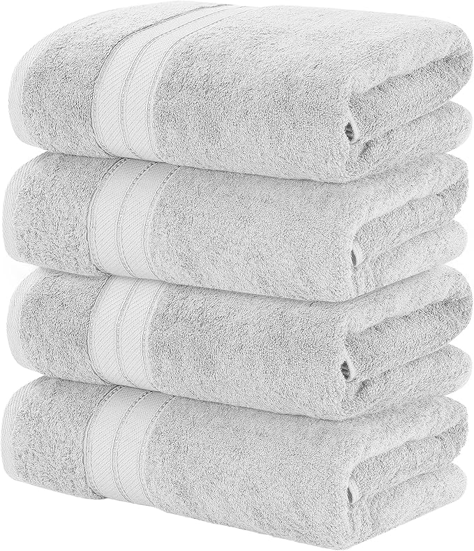 Modern Threads 4-Pack SpunLoft Bath Sheet White 35x71 by ModernThreads