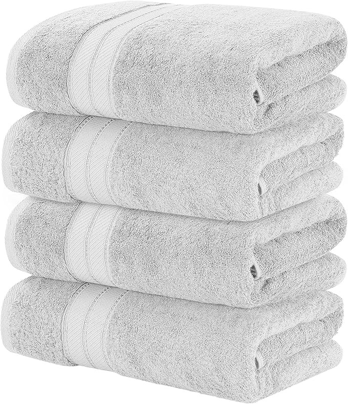 Modern Threads 4-Pack SpunLoft Bath Sheet Grey 35x66 by ModernThreads
