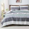Andency King Size Quilt Set Sage Green, 3 Pieces Mint Green Ultra Soft by Andency