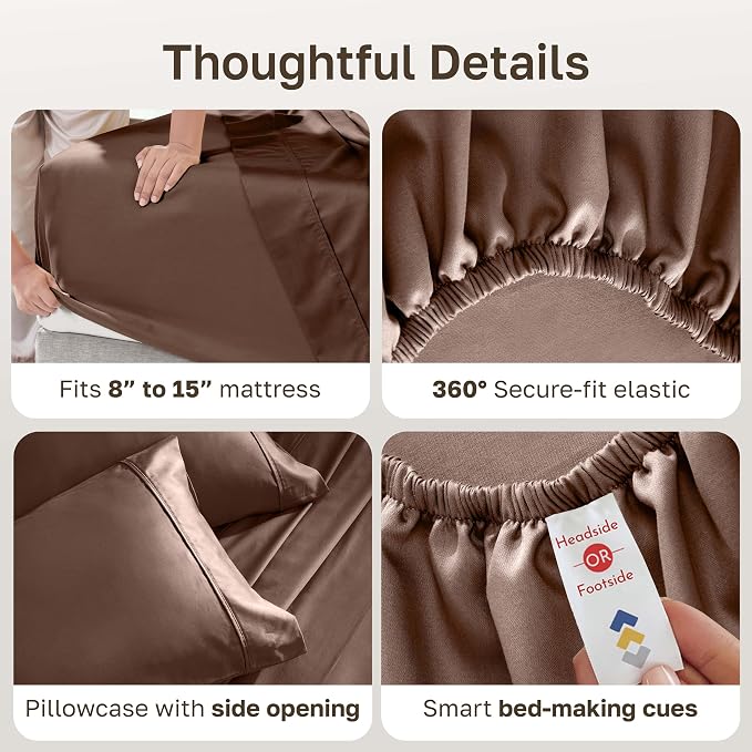 California Design Den Soft 100% Cotton Bed Sheets Twin Size Set, 400 Thread - Image 6