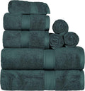 SUPERIOR Egyptian Cotton Pile 8 Piece Towel Set, Includes 2 Bath, 2 Hand by SUPERIOR