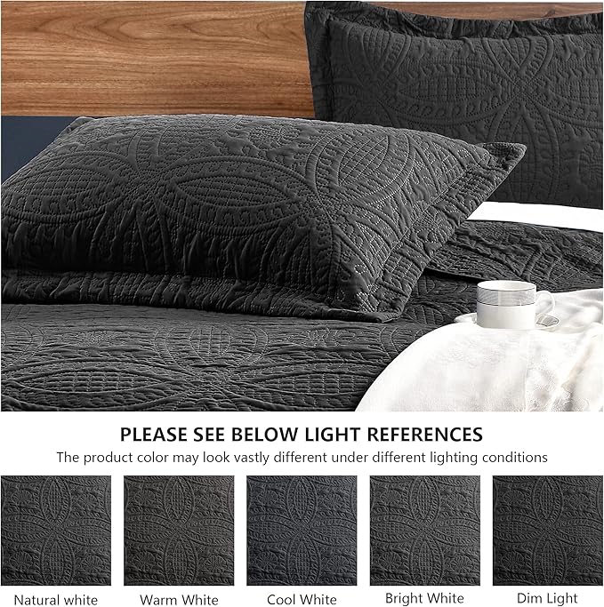 Love's cabin Quilts for Queen Bed Black Bedspreads - Image 5