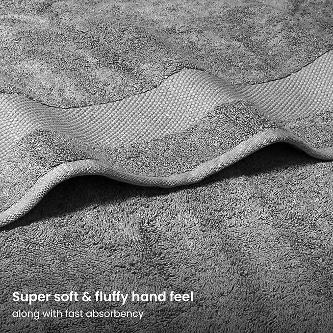 BIOWEAVES 100% Organic Cotton 700 GSM Plush Bath Towels 30" x 58" GOTS Certified - Image 3