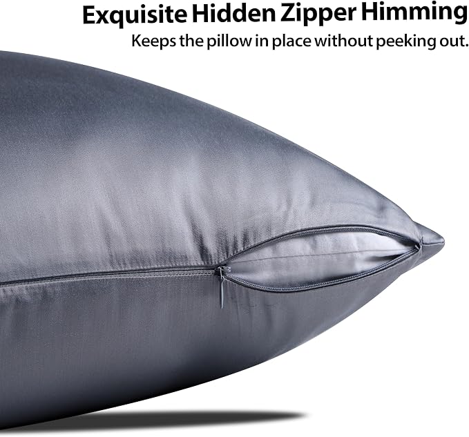 2 Pack Cooling Pillow Cases, Viscose Derived from Bamboo Pillow Protectors King - Image 3