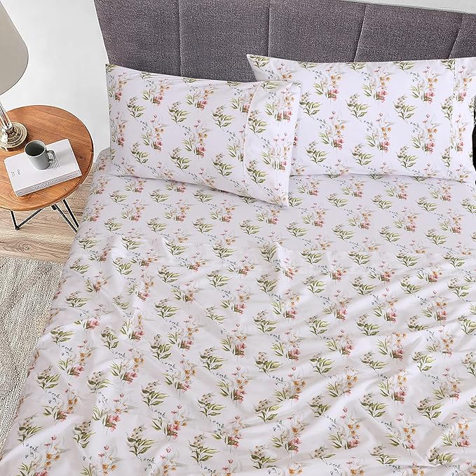 RUVANTI 100% Cotton Sheets – Twin Size Percale Bedding, Cooling & Breathable - Image 2