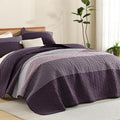 Litanika California King Quilt Set Purple and Grey by Litanika