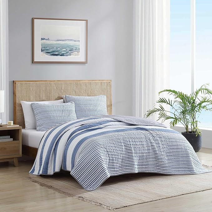Nautica - Twin Quilt Set, Reversible Cotton Bedding - Image 2