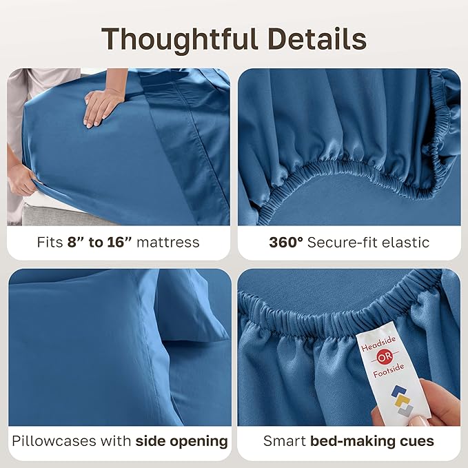 California Design Den King Sheets Cotton Set - Image 5