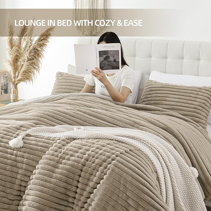 Smoofy Fluffy Full Size Comforter Sets 3 Pieces - Image 6