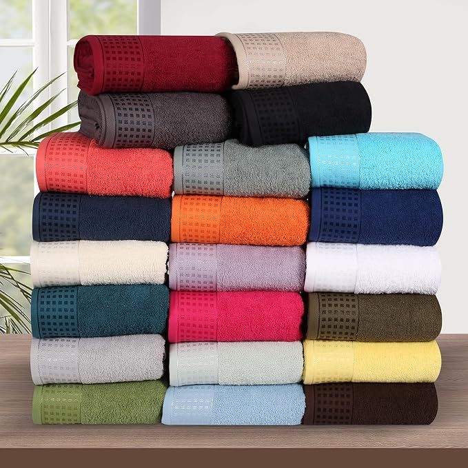 GLAMBURG 100% Cotton 2 Pack Oversized Bath Towel Set 28x55 Inches, Ultra Soft - Image 6