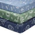 Baby Mini Crib Sheets Boy, Portable 38”x26” Pack and Play Sheets Fitted by FIEMOL