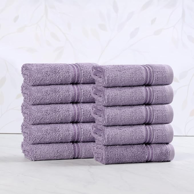 Superior Egyptian Cotton 10-Piece Face Towel Set, Small Towels - Image 2