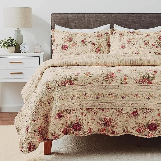 Greenland Home Antique Rose Full/Queen Quilt Set - Image 2