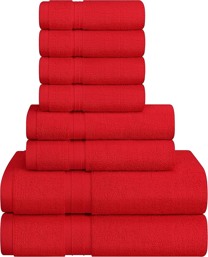 Towel and Linen Mart Burgundy Towel Sets, 2 Bath Towels 2 Hand Towels and 4 by T+%26+L+Towel+and+Linen+Mart