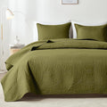 akkialla Twin Quilt Set, Olive Green Lightweight Bedspread by akkialla