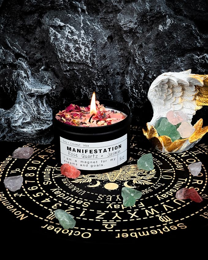 Crystal Soy Candles, Handmade Wishing Gifts, Wishing Law of Attraction - Image 5