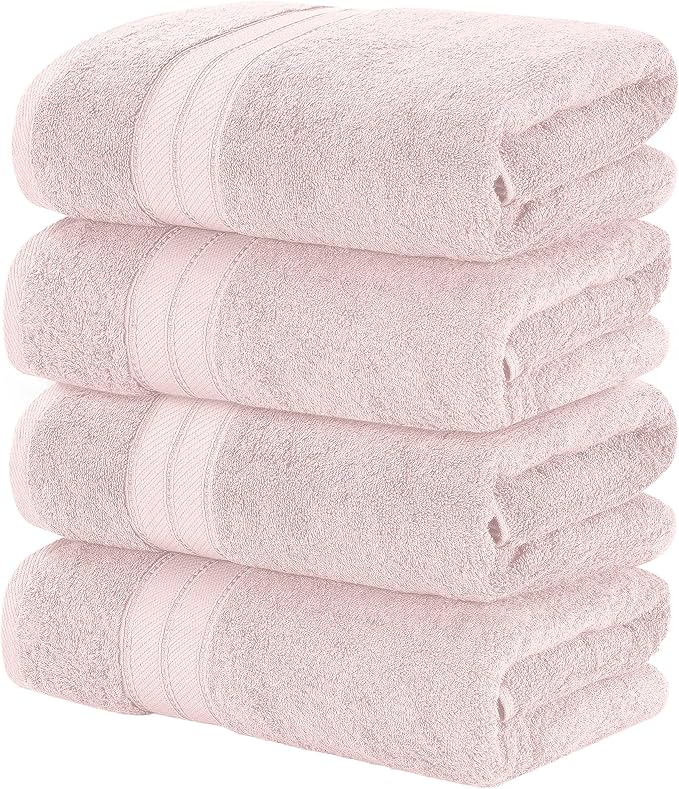 Modern Threads 4-Pack SpunLoft Bath Sheet Blush 35x66 by ModernThreads
