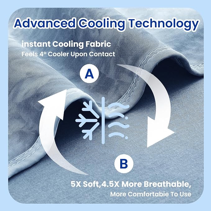 Topcee Cooling Blankets for Hot Sleepers, Arc-Chill Q-Max >0.5 Cool Fiber - Image 5
