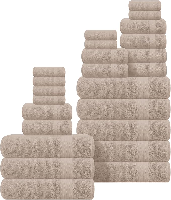 GLAMBURG Ultra Soft 24-Piece Towel Set by GLAMBURG