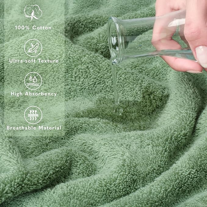 American Soft Linen 100% Cotton 600 GSM Turkish 40x80 Oversized Bath Towel Sheet - Image 4
