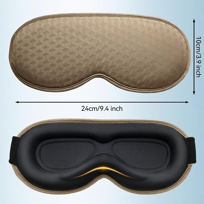 Sleep Mask for Deep Rest – 3D Weighted Design, 100% Light Blocking, Comfortable - Image 7