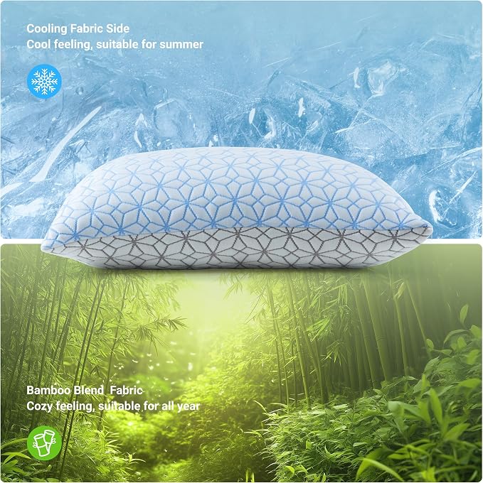puredown® Pillows Queen Size Set of 2, Cooling Pillow Queen Size 2 Pack - Image 2