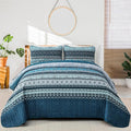 WONGS BEDDING Boho King Quilt Set, Lightweight Microfiber Bed Decor Bedspread by WONGSBEDDING