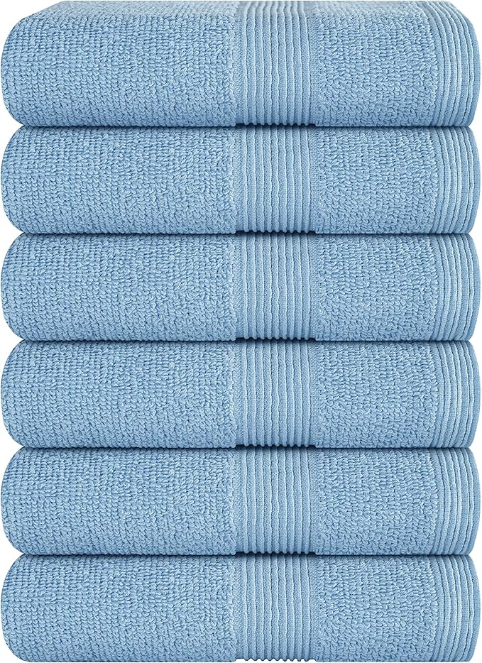 Belizzi Home Ultra Soft 6-Piece Hand Towel Set 16x28-100% Ringspun Cotton by Unknown