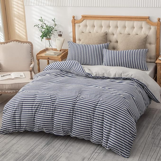 PURE ERA Jersey Knit Duvet Cover Set 100% T-Shirt Heather Cotton Super Soft - Image 6