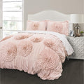 Lush Decor Serena Comforter Set, 3 Piece Set, Full/ Queen, Blush by LushDecor