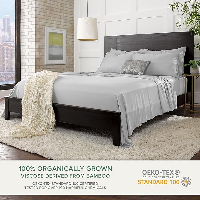 Queen Pillowcases by Pure Bamboo, Genuine 100% Organic Viscose Derived from - Image 3