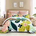 Tyrot 3 Piece Boho Floral King Size Quilt Sets Farmhouse Reversible Lightweight by TyrotHomeDecor