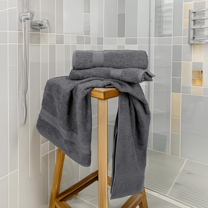 Commercial Bulk Pack of 12 Bath Towels – 100% Cotton Terry 24" x 48" – Ideal - Image 5