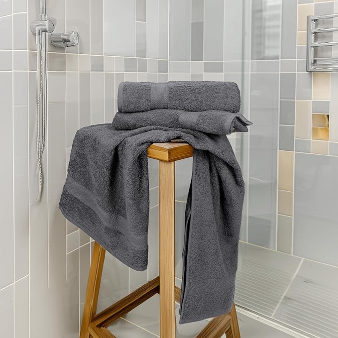 Commercial Bulk Pack of 12 Small Bath Towels – 100% Cotton Terry 24" x 46" – - Image 6