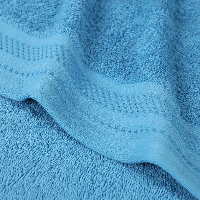 Superior Honeycomb 100% Cotton 500 GSM 12 Piece Bath Towel Set, 6 Washcloths - Image 6