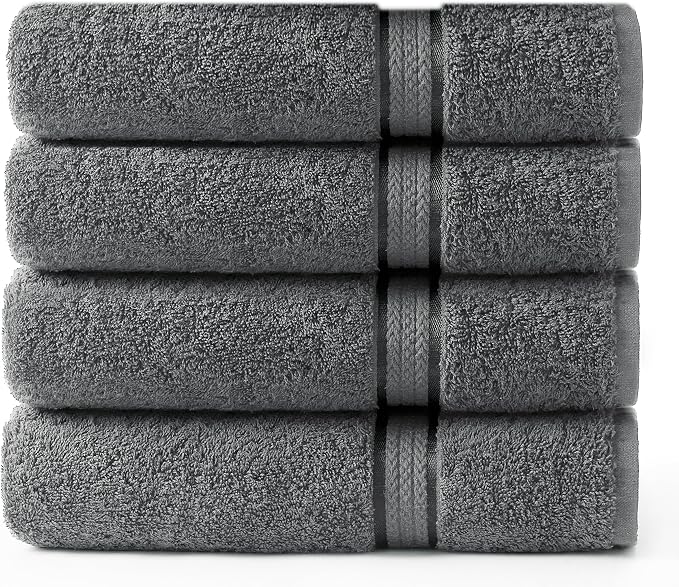 COTTON CRAFT - 4 Pack -Ultra Soft Oversized Extra Large Bath Towels 30x54 by COTTONCRAFT