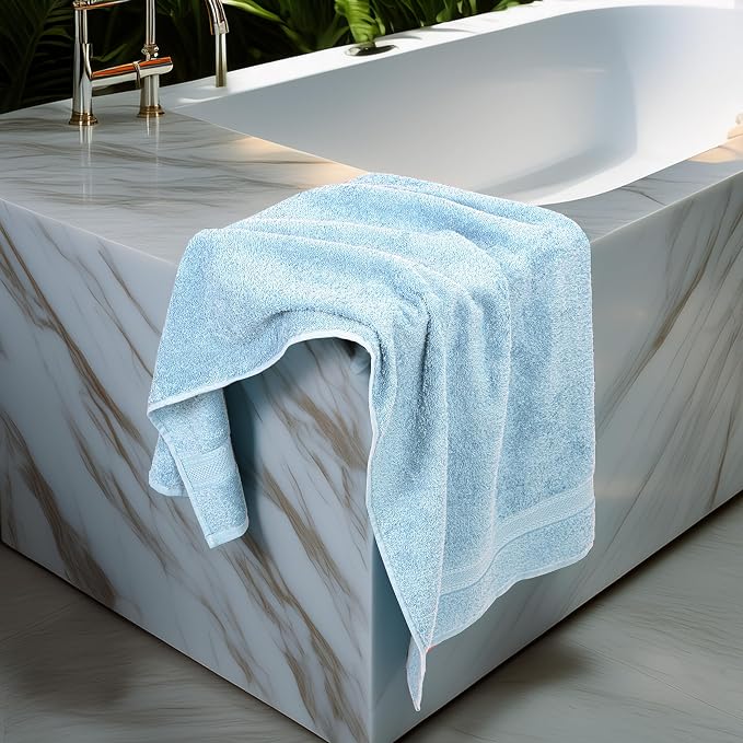 Commercial Bulk Pack of 12 Large Bath Towels – 100% Cotton Terry 24" x 50" – - Image 2