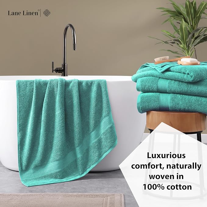LANE LINEN 100% Cotton Premium Bath Sheets Set of 4 - Image 4