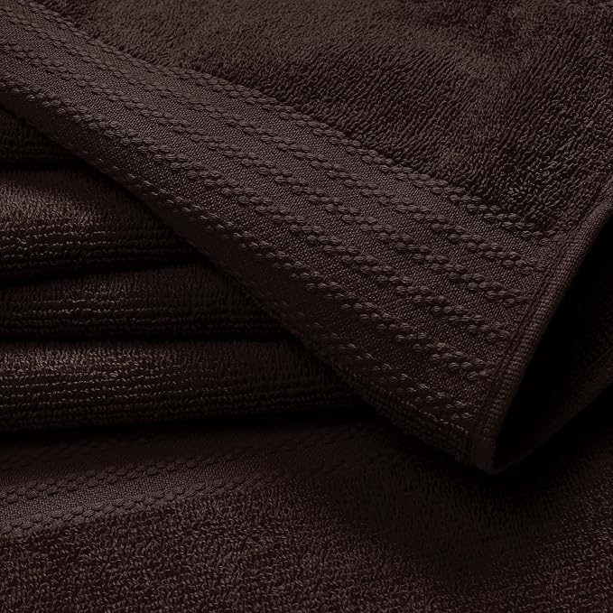 GLAMBURG Ultra Soft 24-Piece Towel Set- 100% Pure Ringspun Cotton, Contains 8 - Image 2