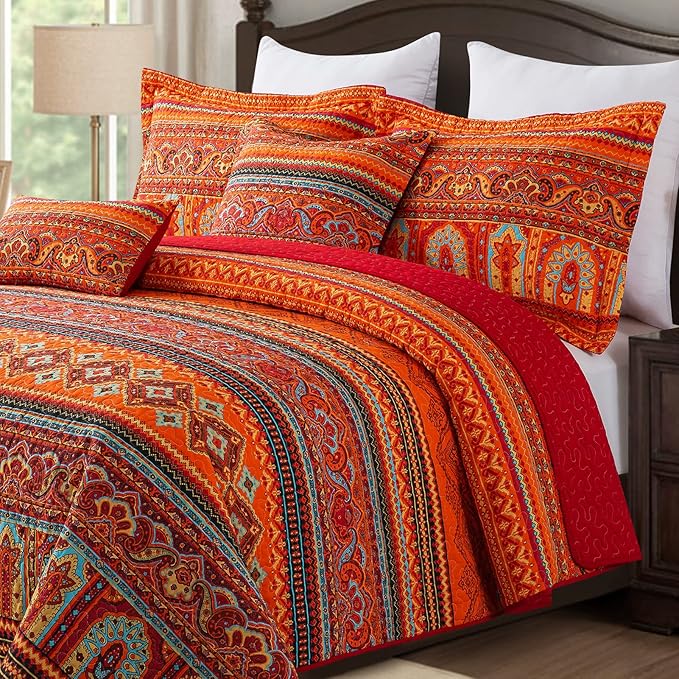 BEDIFANY Cotton Quilts Queen Size Set - Image 3