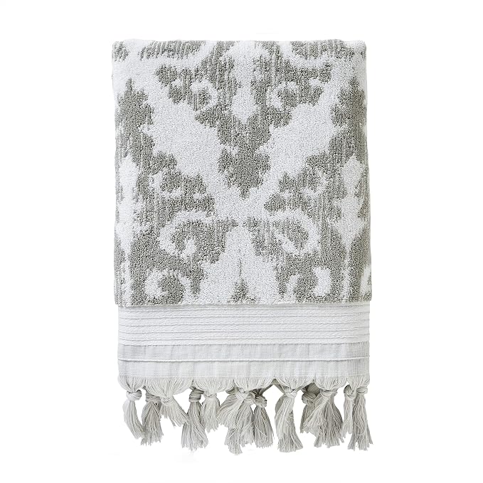 SKL Home Mirage Fringe 100% Turkish Cotton Bath Towel by SKLHomebySaturdayKnightLtd