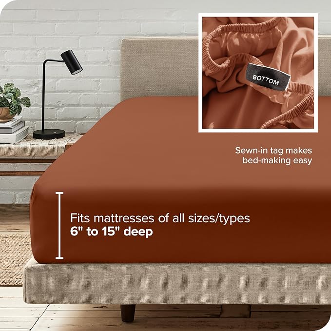 Bare Home Fitted Bottom Sheet Queen Size - Image 6