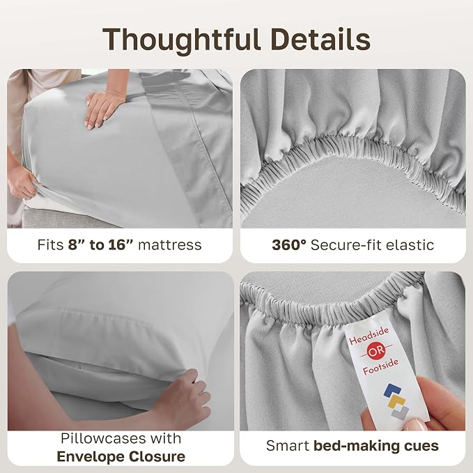 California Design Den 6-Pc King Size Sheet Set - Image 6