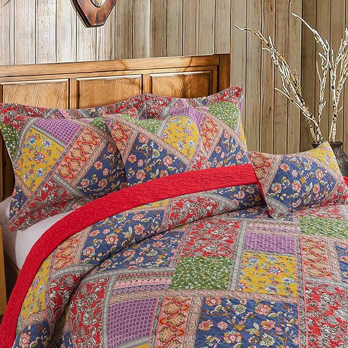 BEDIFANY Cotton Queen Quilt Set - Image 3