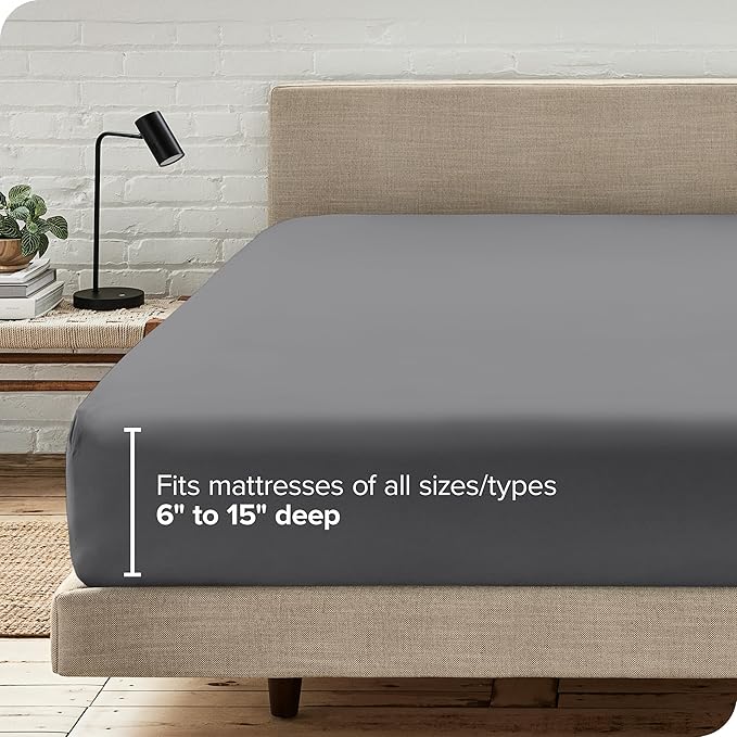 Bare Home Fitted Bottom Sheet Twin Extra Long - Image 6