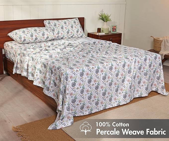 RUVANTI 100% Cotton Sheets – Twin Size Percale Bedding, Cooling & Breathable - Image 2
