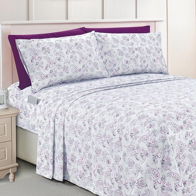 Elegant Comfort Luxury Soft Bed Sheets Paisley Pattern by ELEGANTCOMFORT