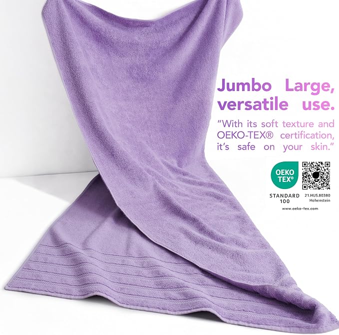 American Soft Linen 35x70 Jumbo Large Bath Towel, 600 GSM 100% Cotton Turkish - Image 3