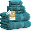 LANE LINEN Luxury Cotton Bath Towel Set of 6 by LaneLinen