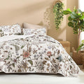 Litanika Floral White Quilt King Size by Litanika